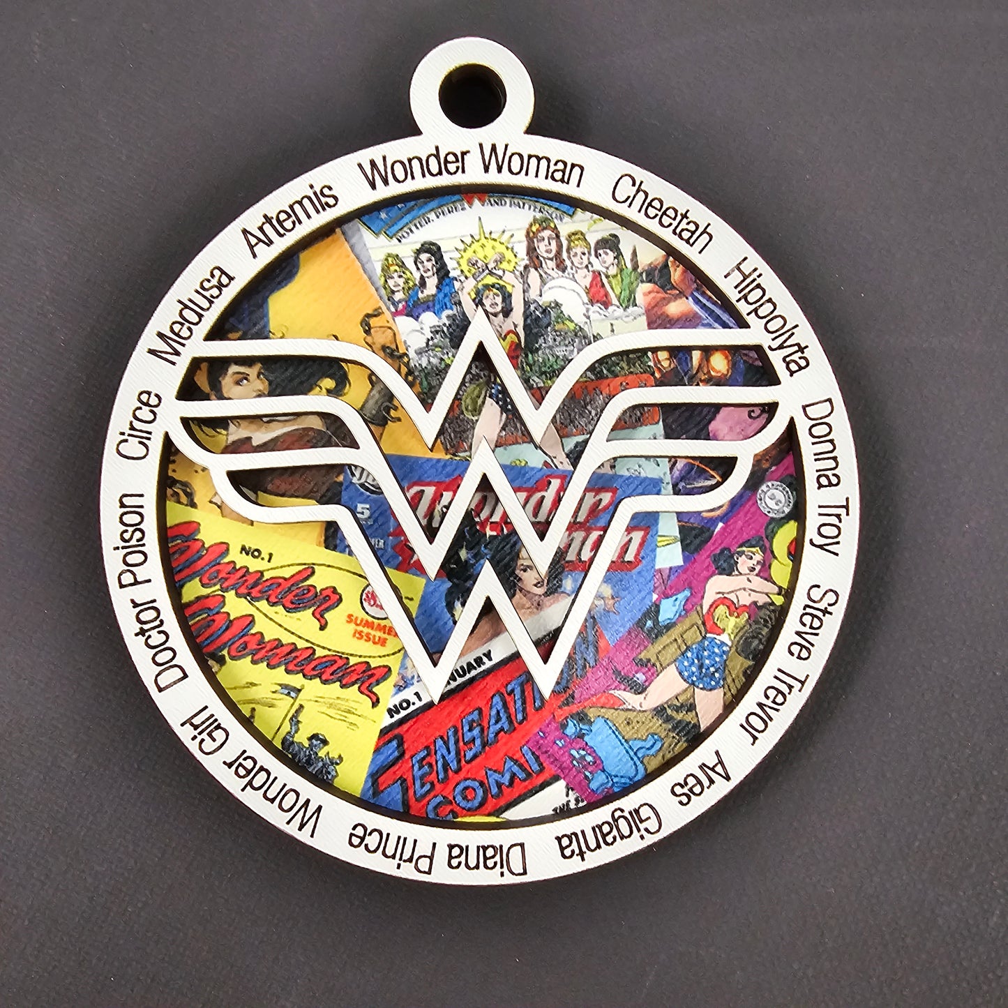 Wonder Woman Laser-Crafted Layered Christmas Ornament DC Comics