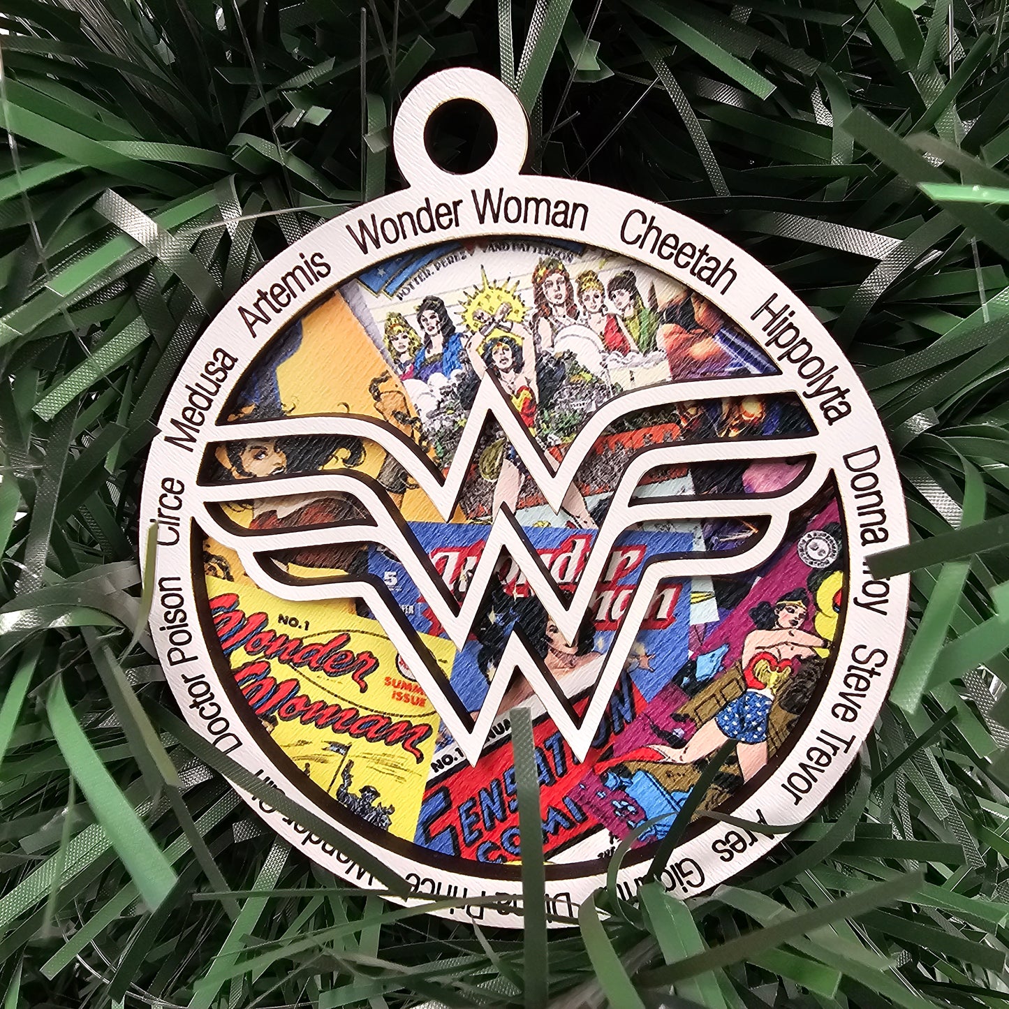 DC Comics Laser-Crafted Layered Christmas Ornament Set of 4