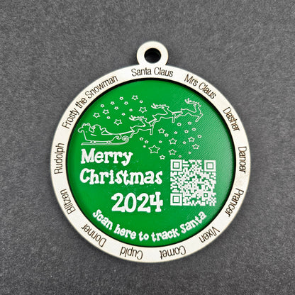 2024 Santa Claus Tracker Ornament - Scan & Track