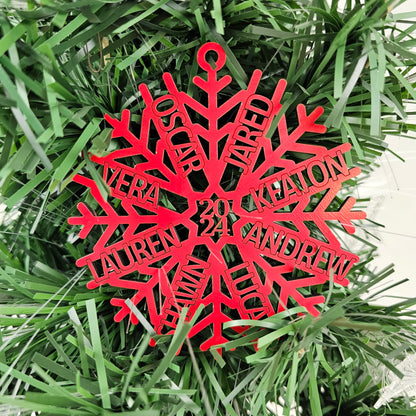 2024 Personalized Family Snowflake Ornament