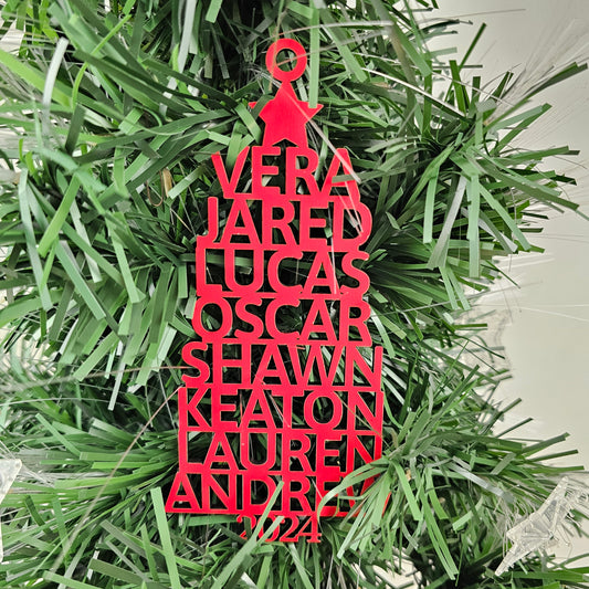 2024 Personalized Family Christmas Tree Ornament