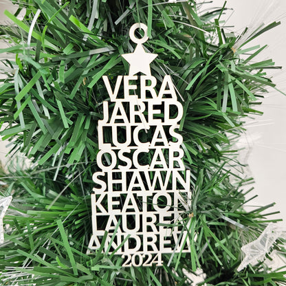 2024 Personalized Family Christmas Tree Ornament