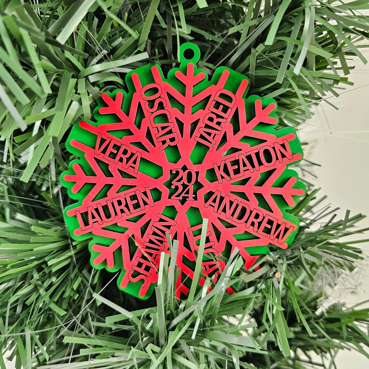 2024 Personalized Family Snowflake Ornament