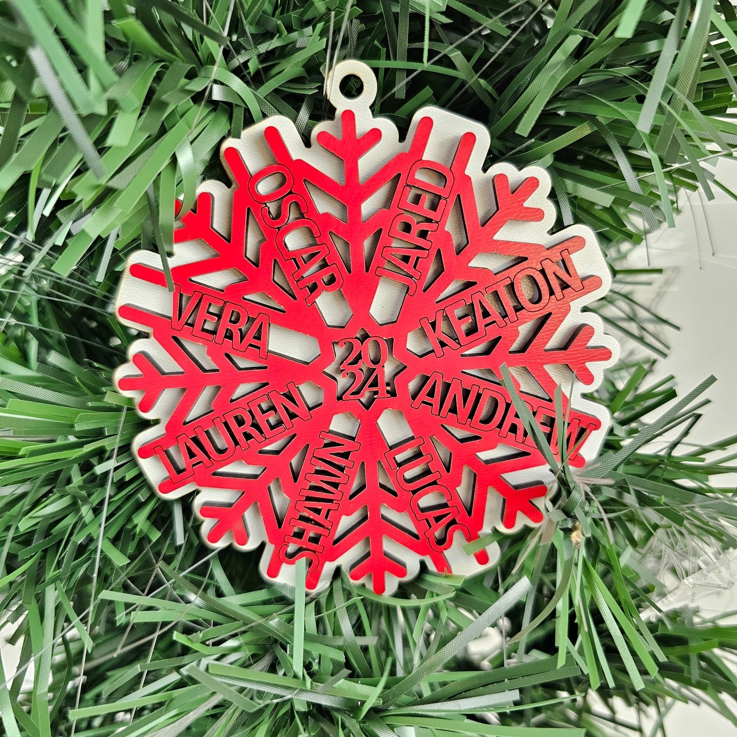 2024 Personalized Family Snowflake Ornament