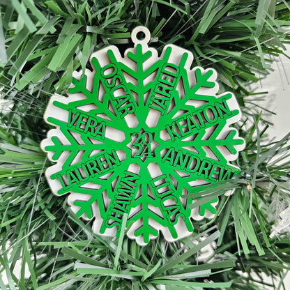 2024 Personalized Family Snowflake Ornament