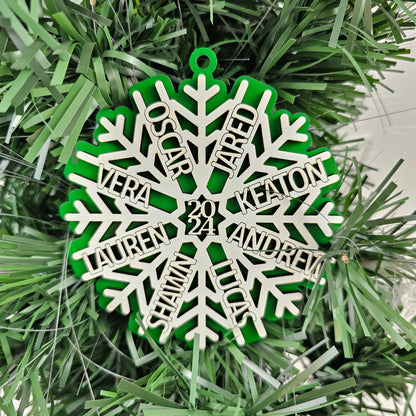 2024 Personalized Family Snowflake Ornament