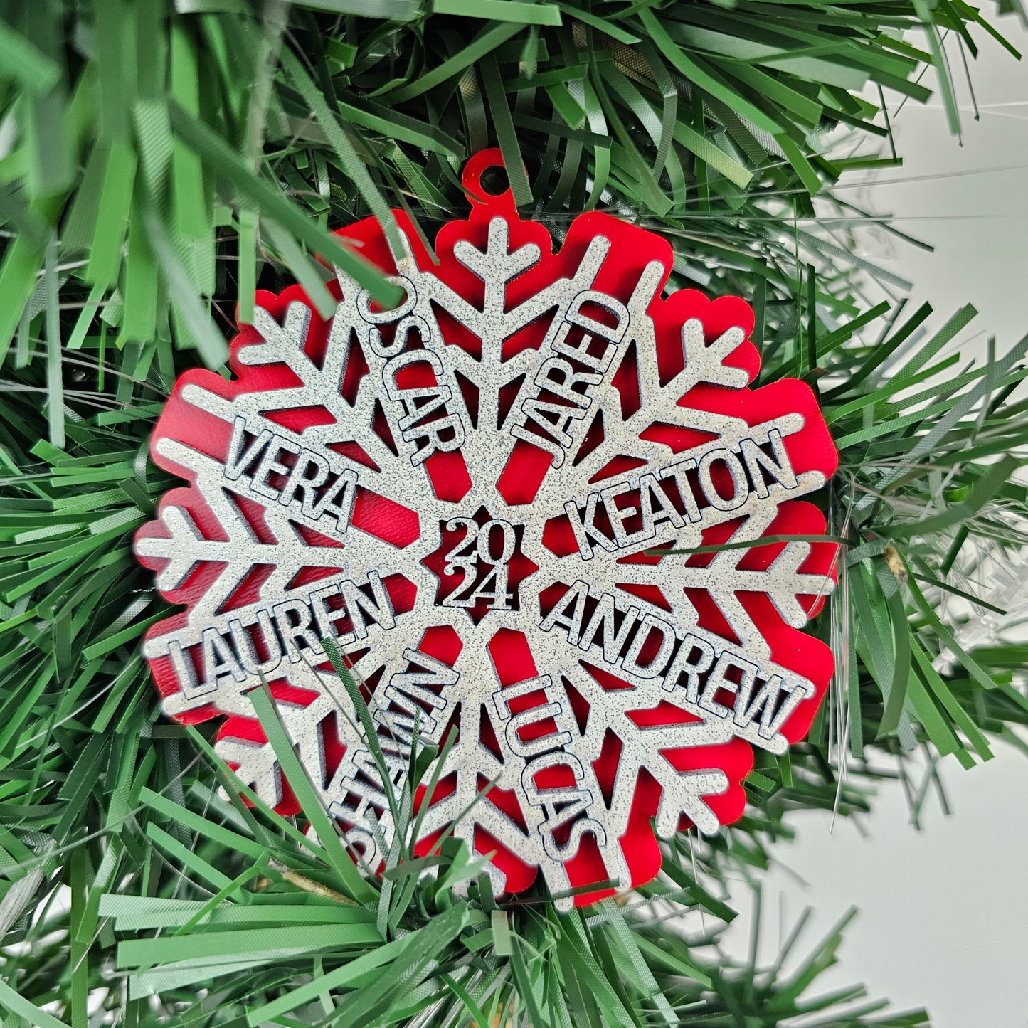 2024 Personalized Family Snowflake Ornament