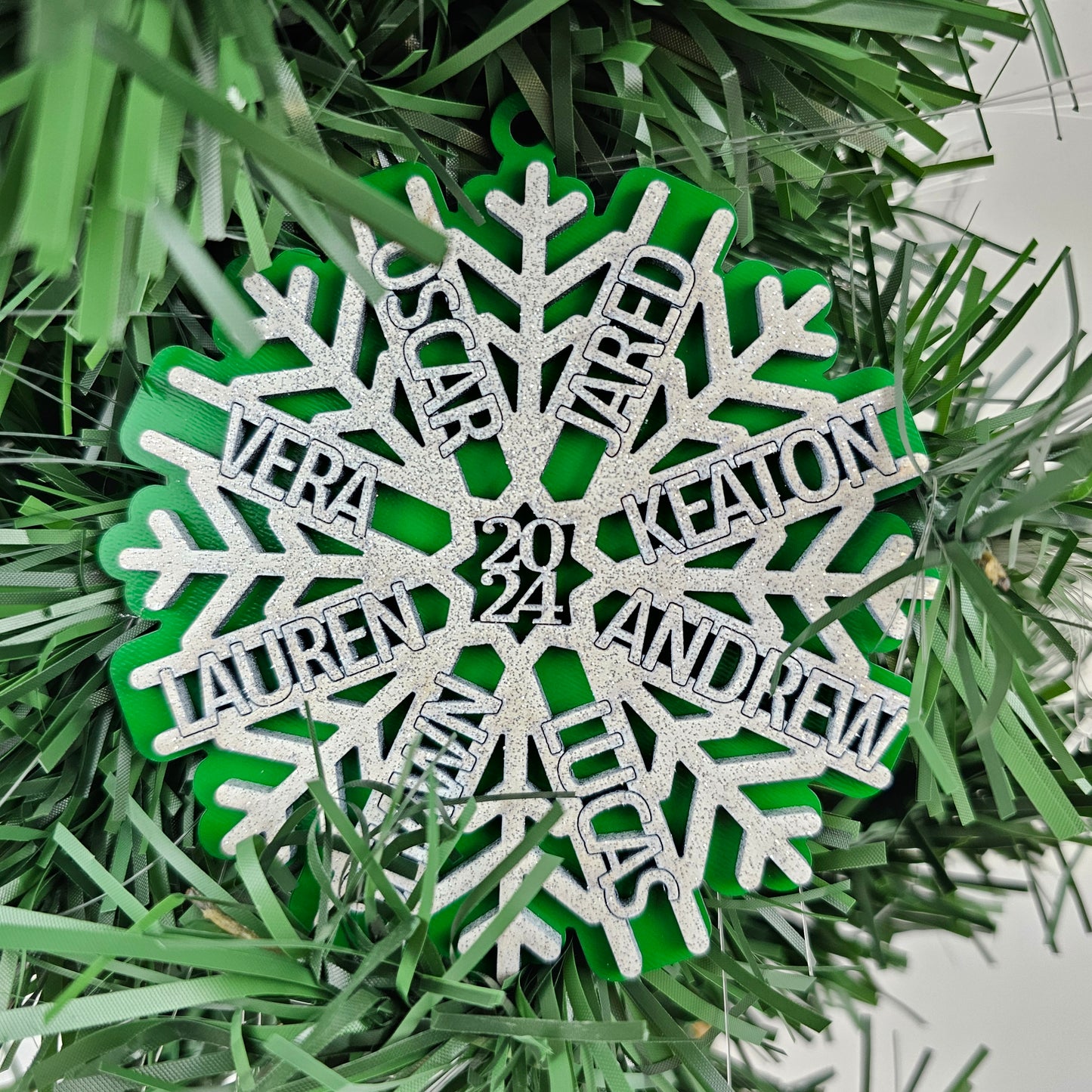 2024 Personalized Family Snowflake Ornament