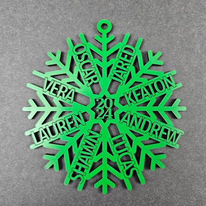 2024 Personalized Family Snowflake Ornament