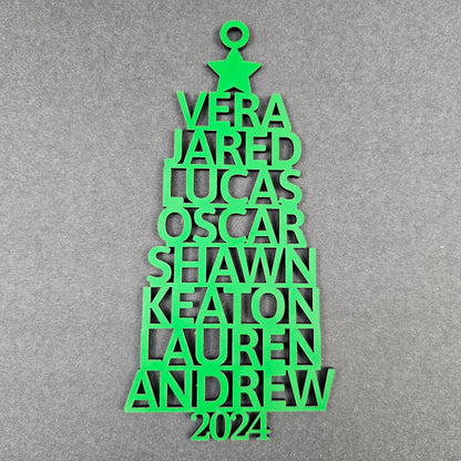 2024 Personalized Family Christmas Tree Ornament