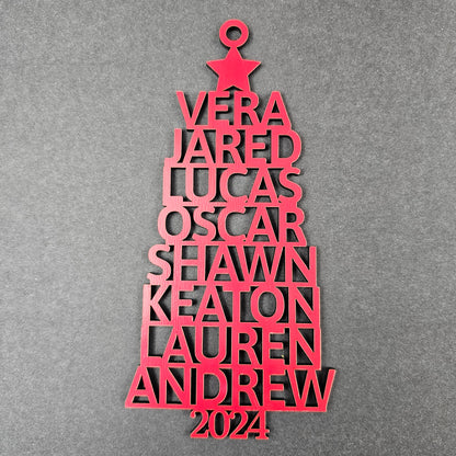 2024 Personalized Family Christmas Tree Ornament