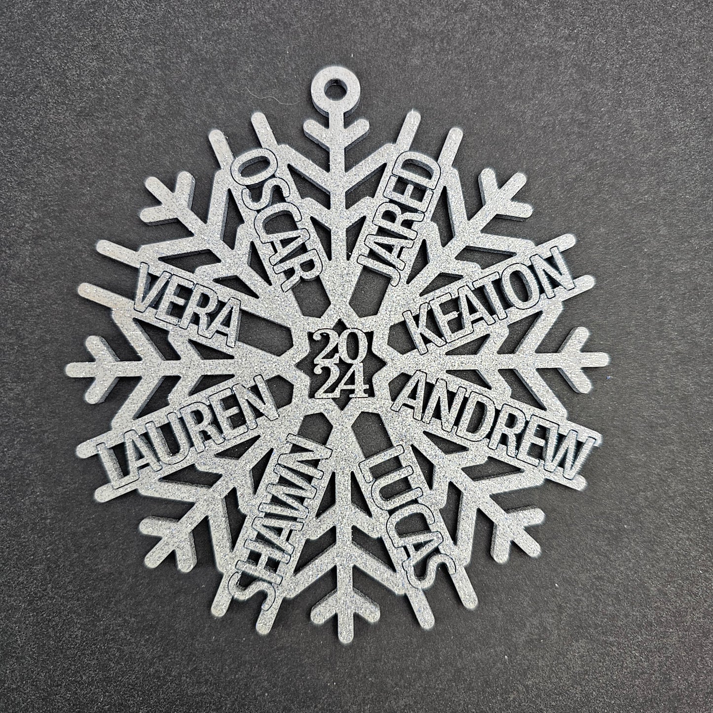 2024 Personalized Family Snowflake Ornament