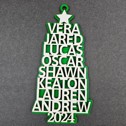 2024 Personalized Family Christmas Tree Ornament