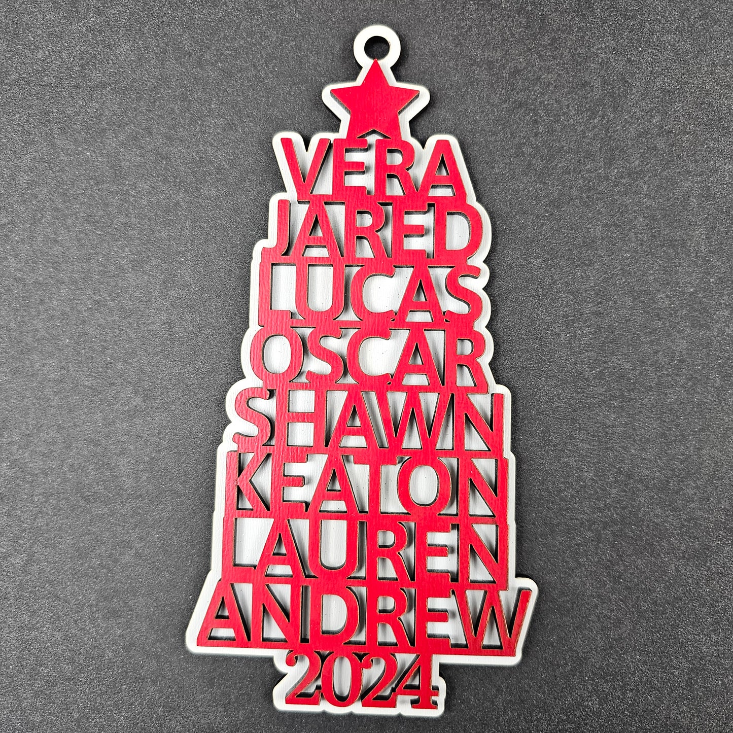 2024 Personalized Family Christmas Tree Ornament