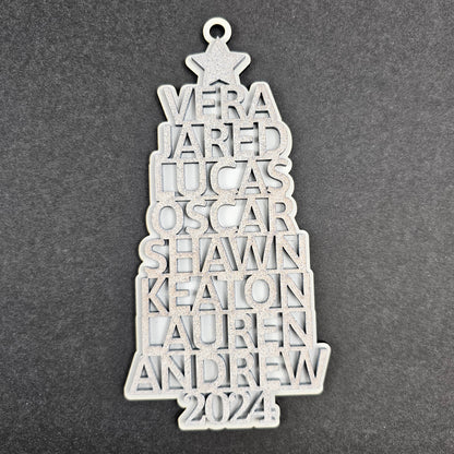 2024 Personalized Family Christmas Tree Ornament