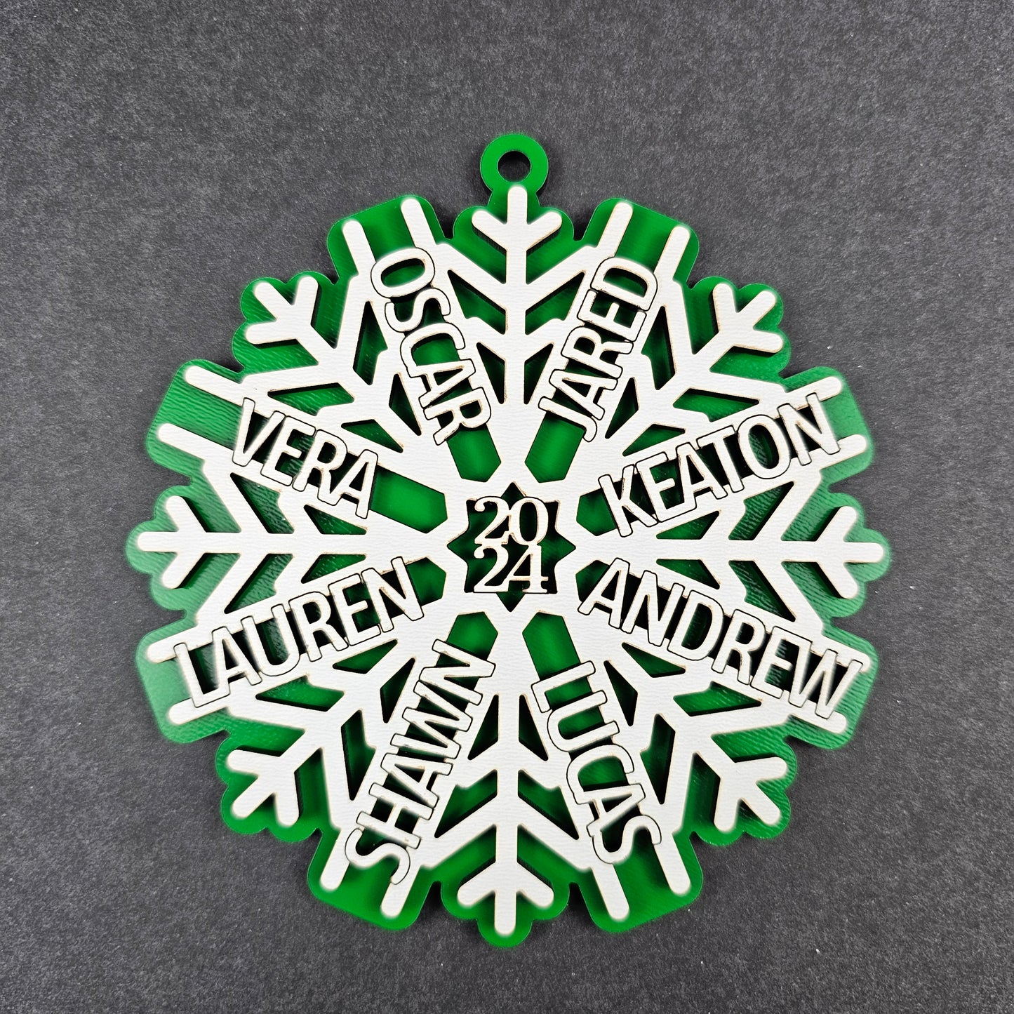 2024 Personalized Family Snowflake Ornament