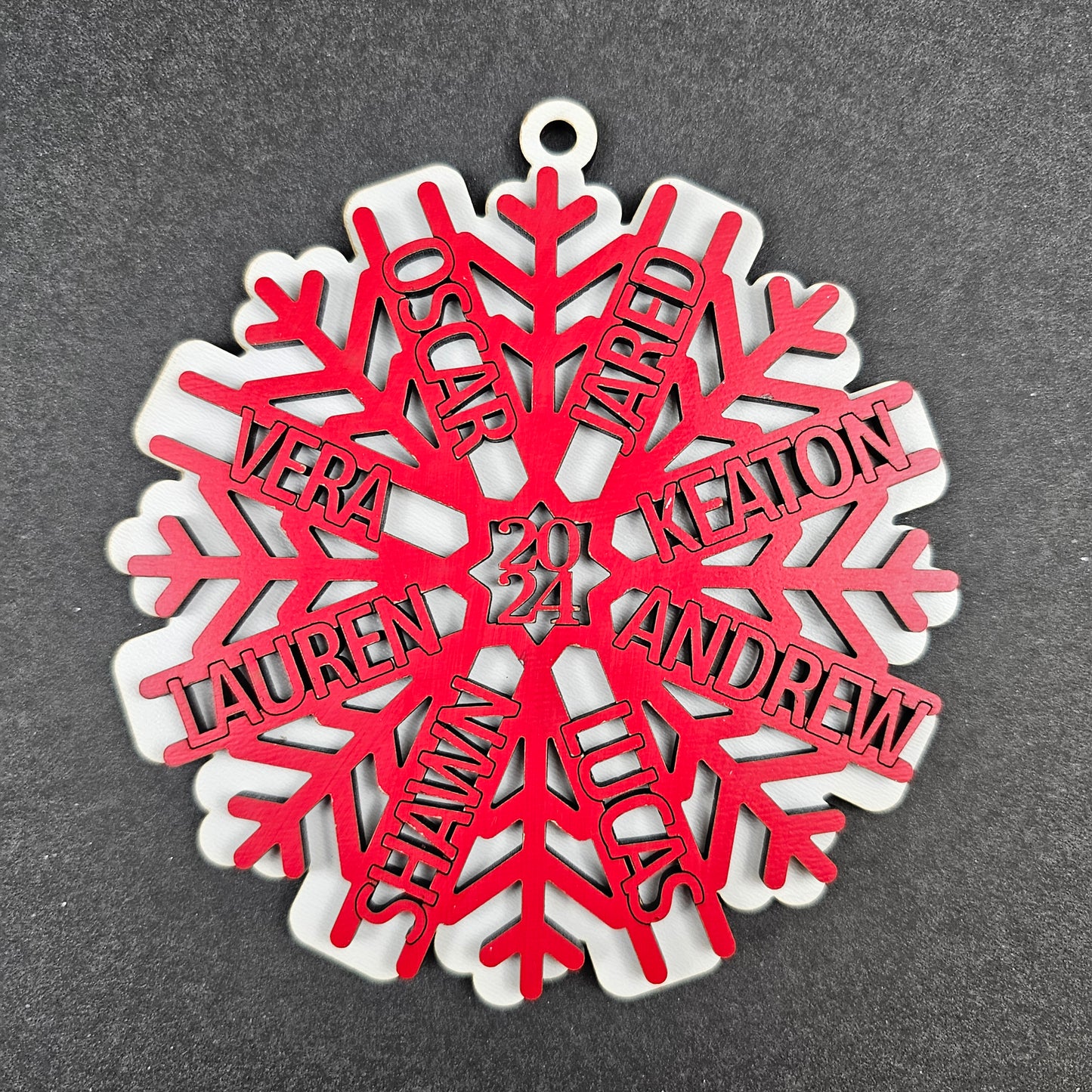 2024 Personalized Family Snowflake Ornament