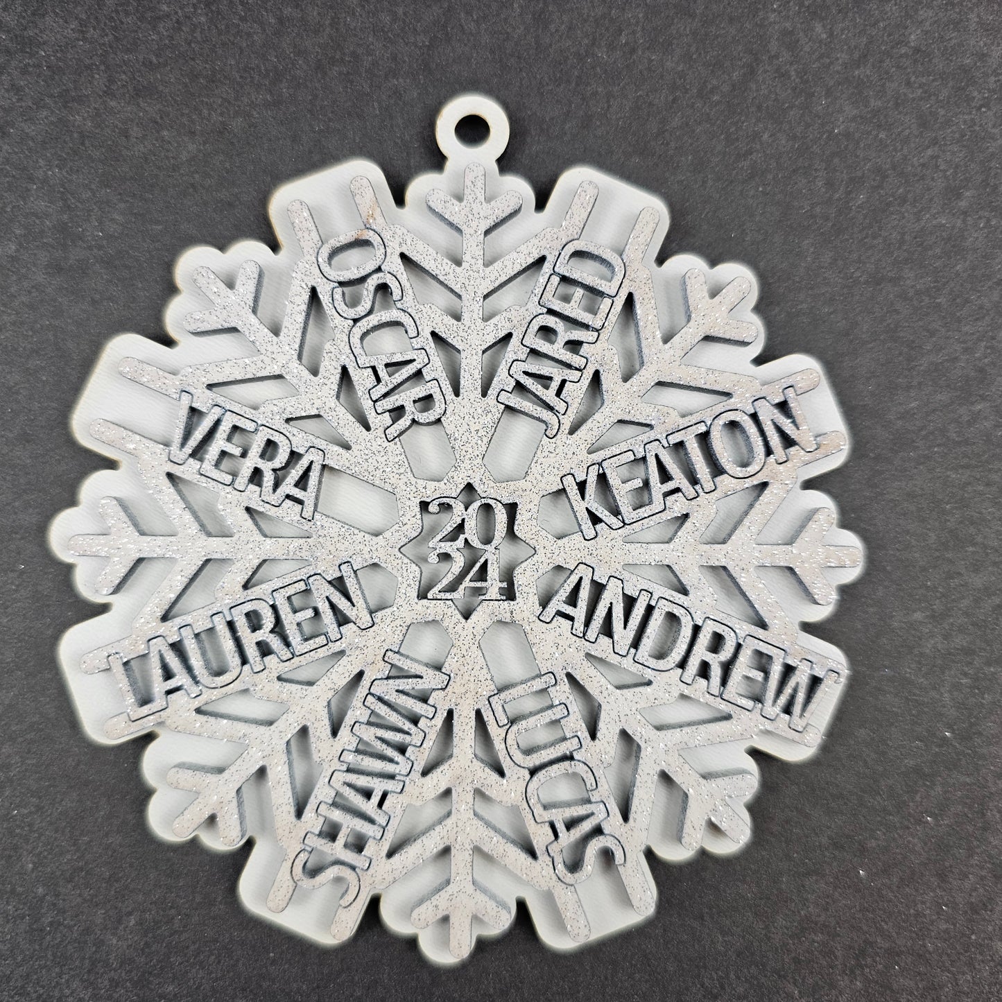 2024 Personalized Family Snowflake Ornament