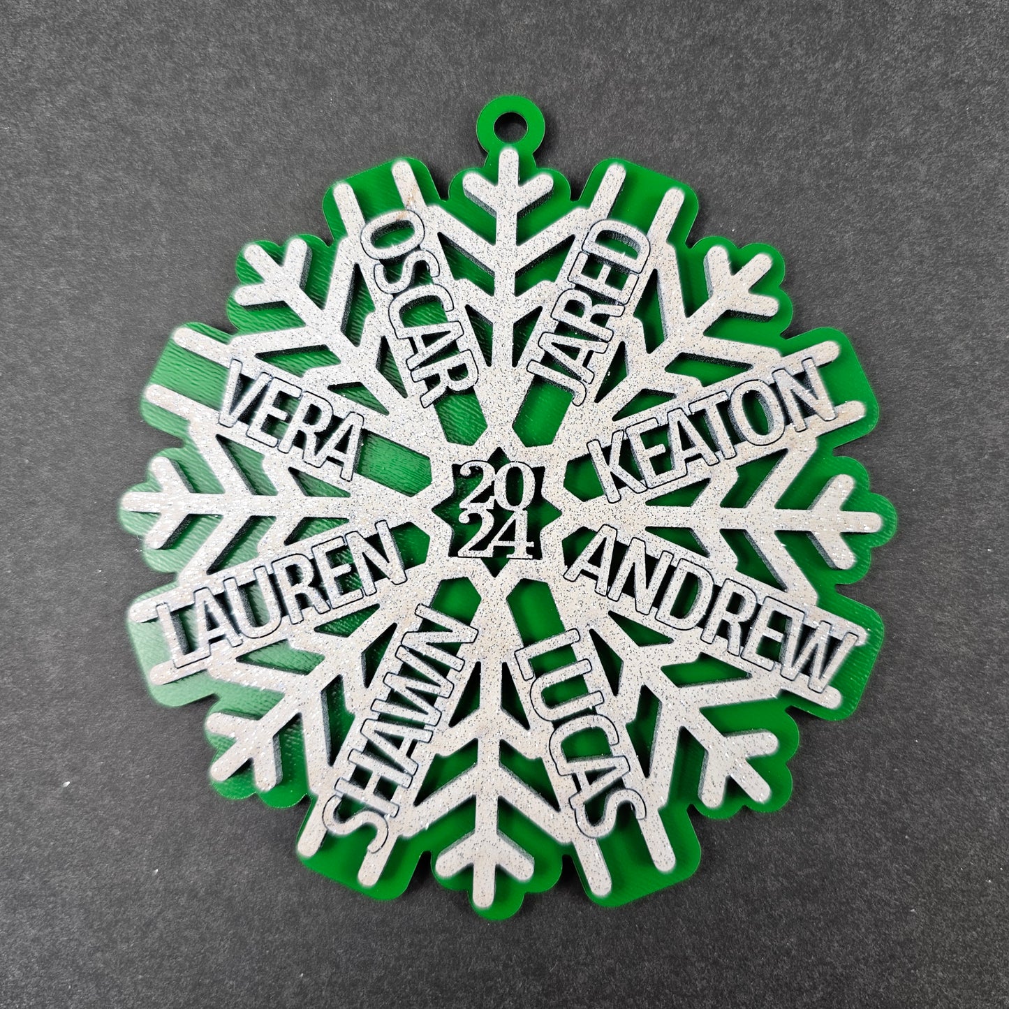 2024 Personalized Family Snowflake Ornament