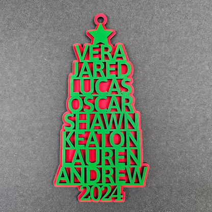 2024 Personalized Family Christmas Tree Ornament